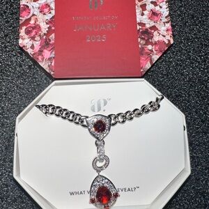 This Is The One Ring Bomb Party Necklace January Bday Rhodium Plating